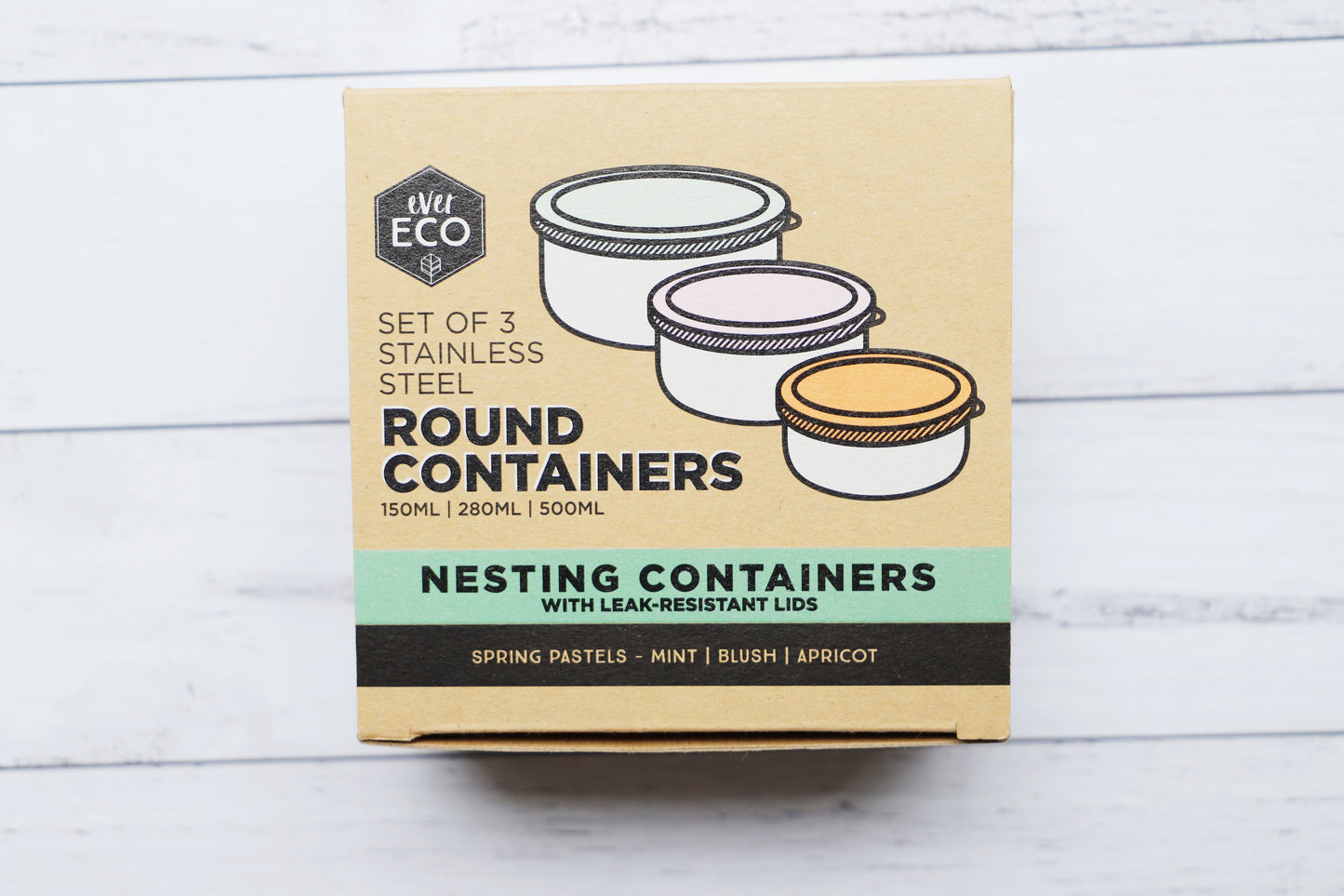 Ever Eco - Round Nesting Containers 3pce Set