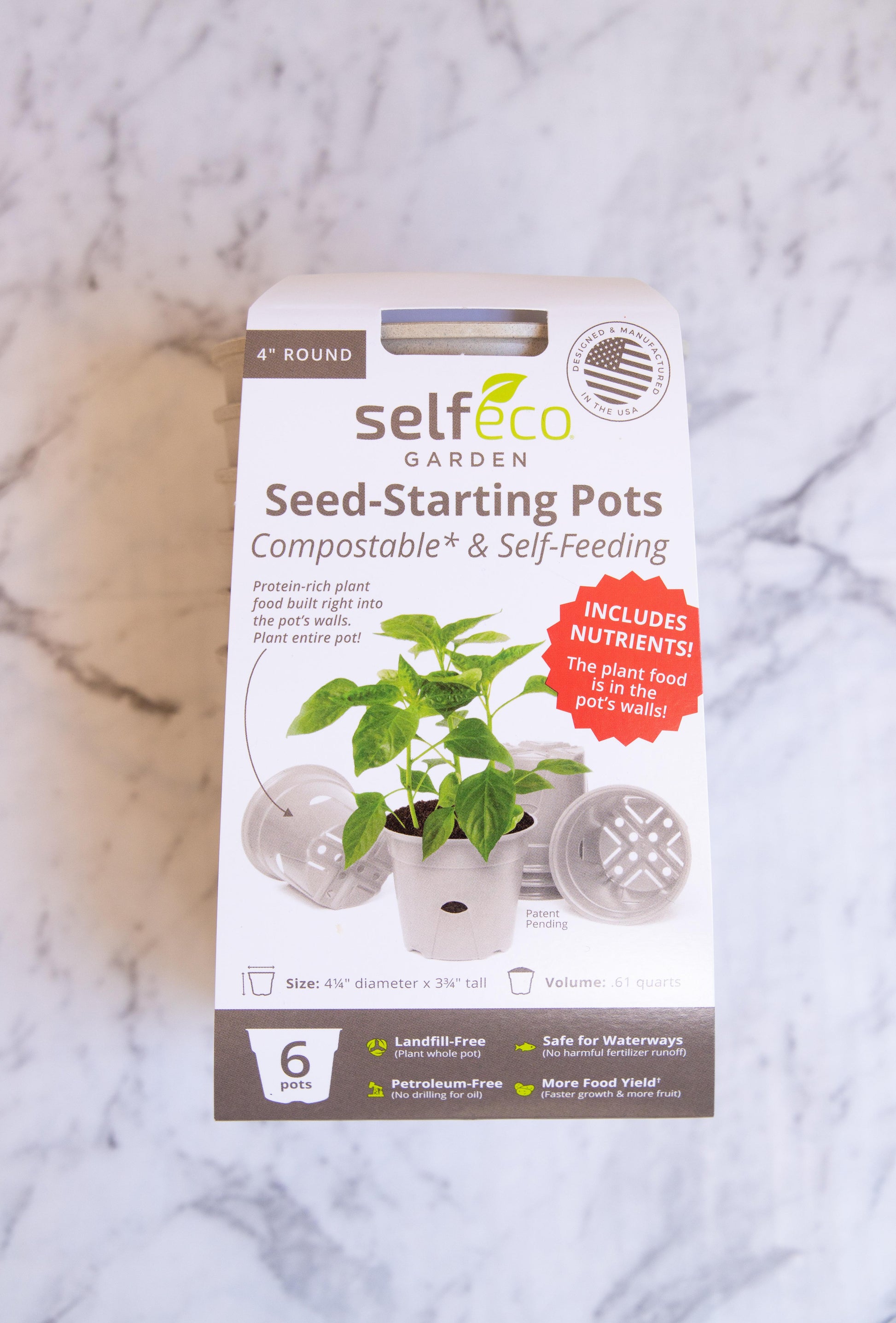 SelfEco Garden - Compostable Seed Starting Garden Pots - EcoLife Box