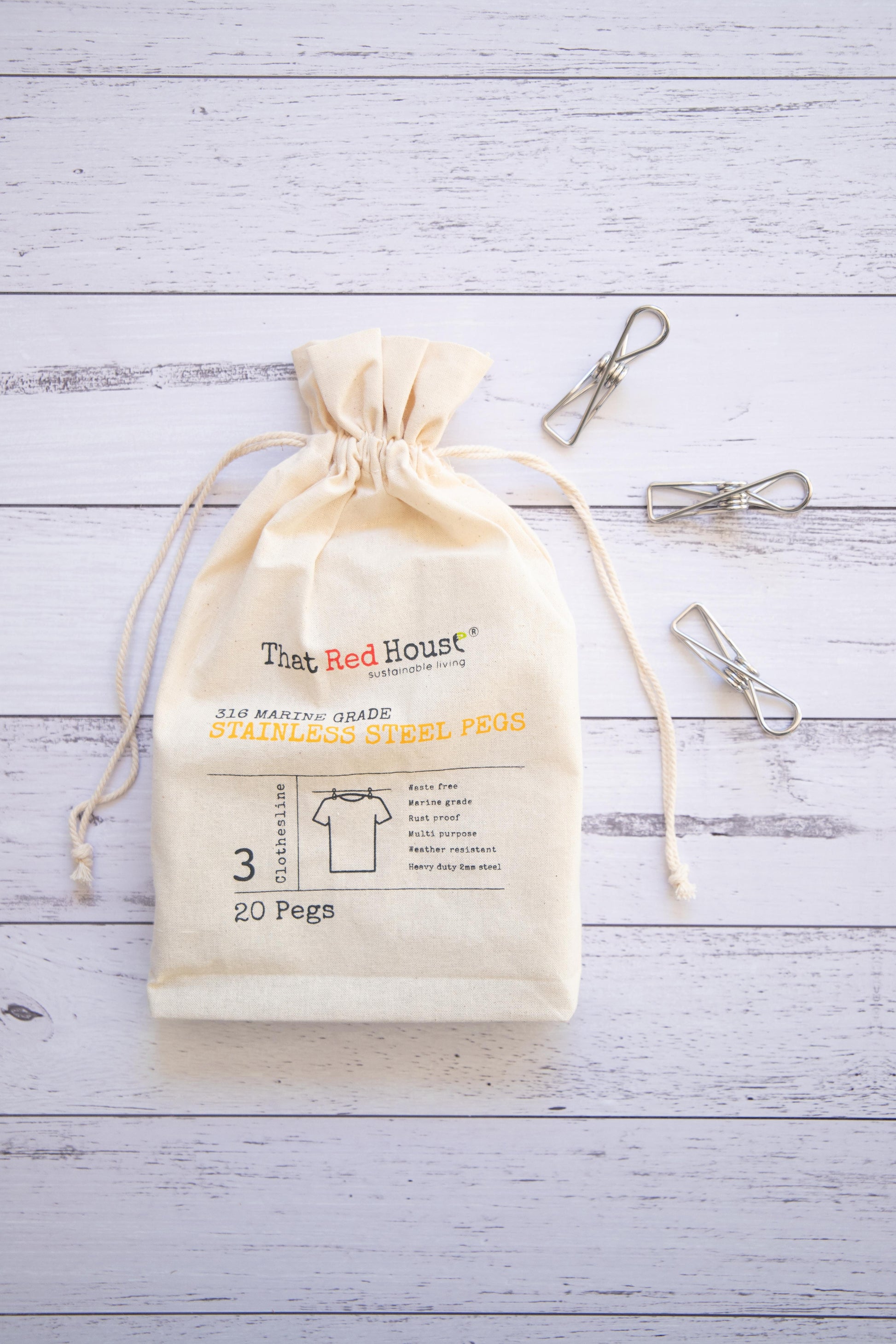 That Red House - Stainless Steel Pegs - EcoLife Box