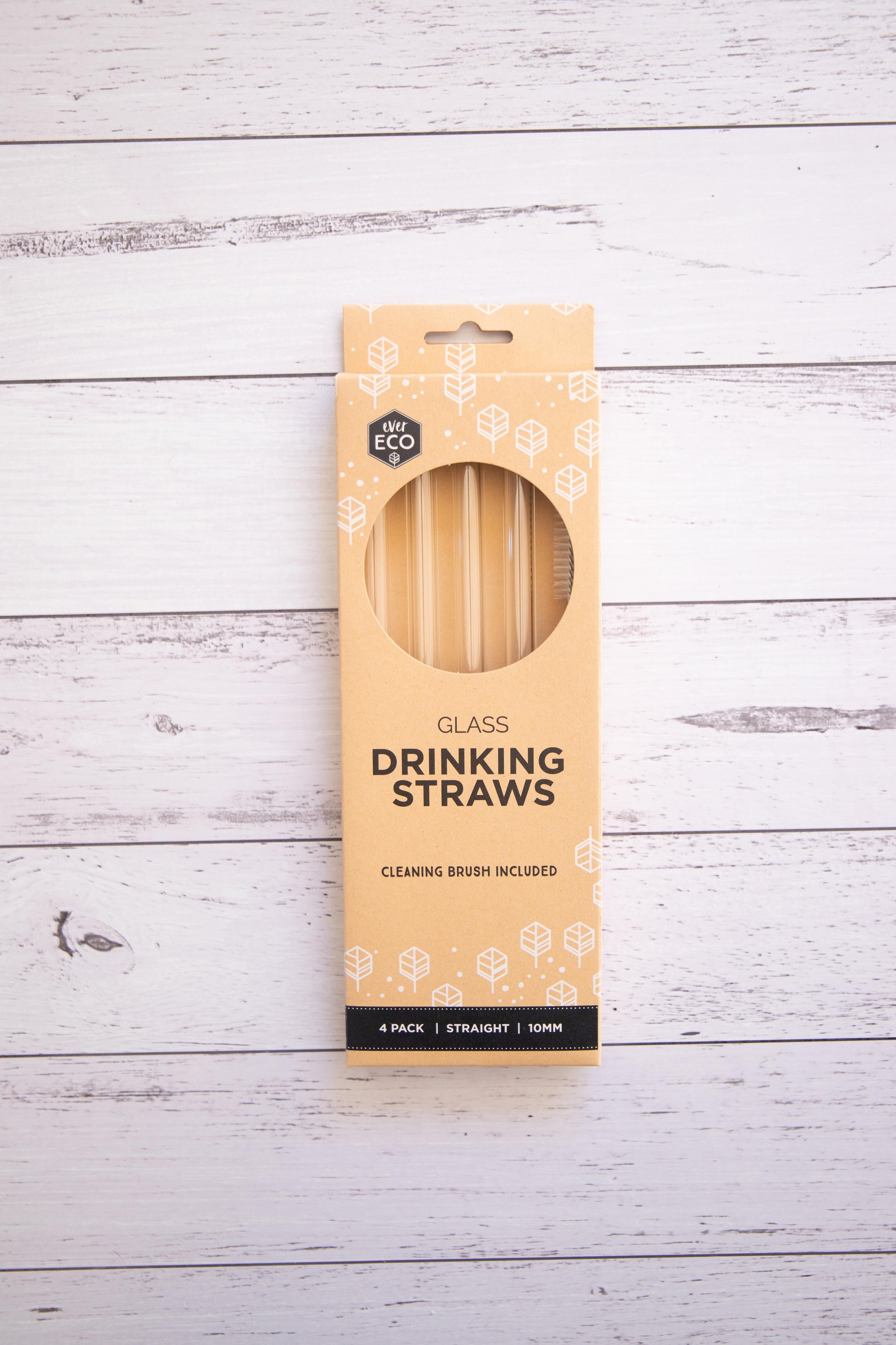 Ever Eco - Glass Drinking Straws 4 pack - EcoLife Box