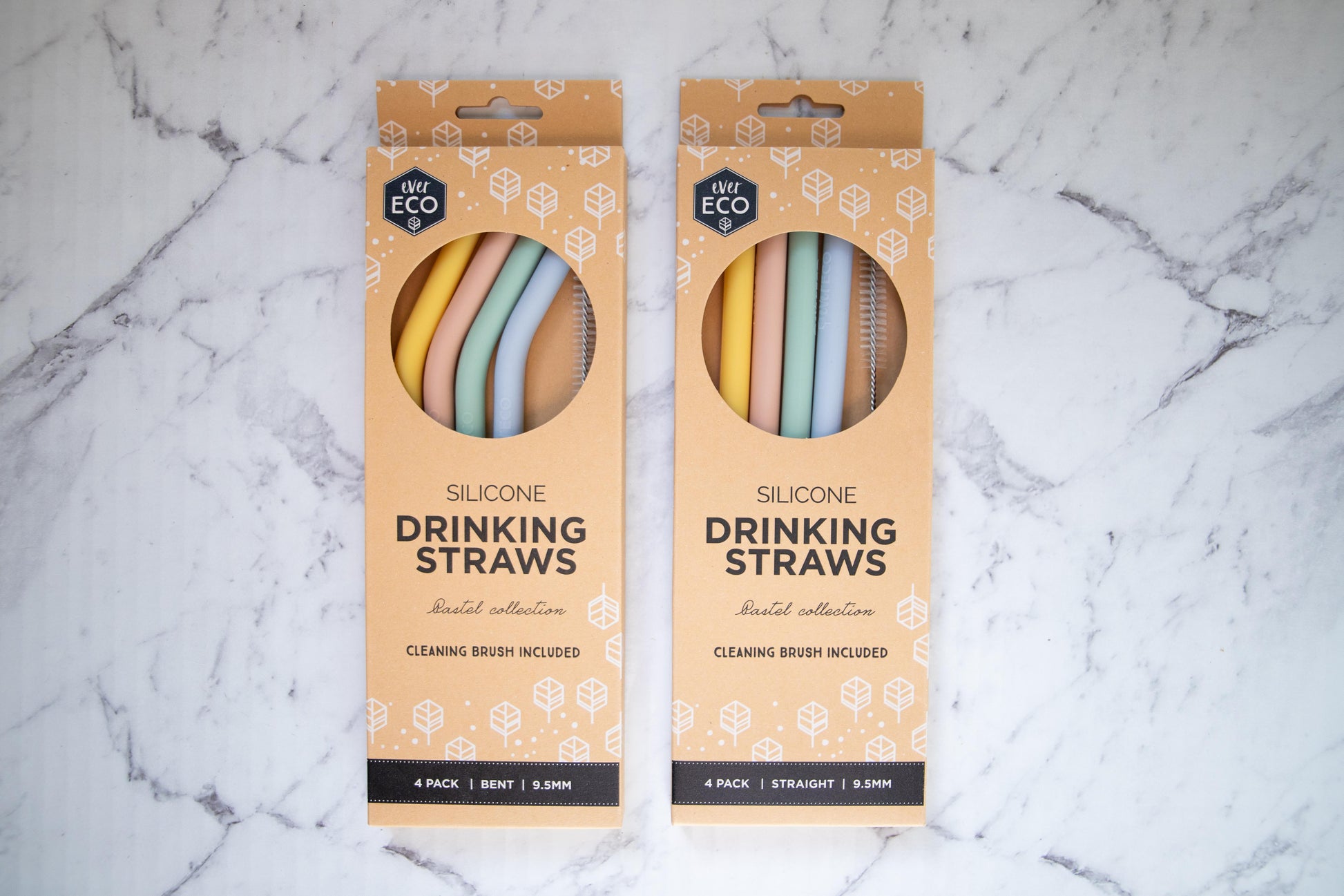 Ever Eco - Silicone Drinking Straws 4 pack - EcoLife Box
