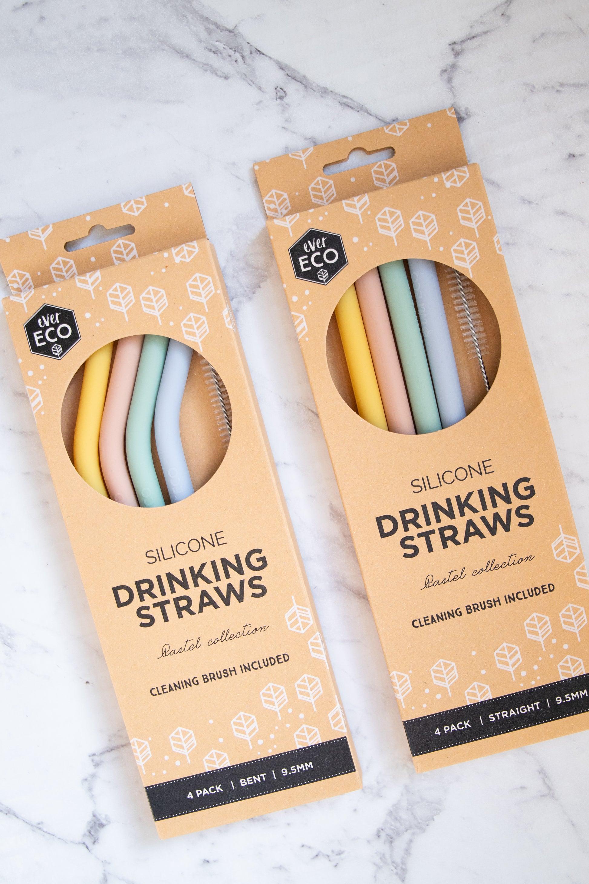 Ever Eco - Silicone Drinking Straws 4 pack - EcoLife Box