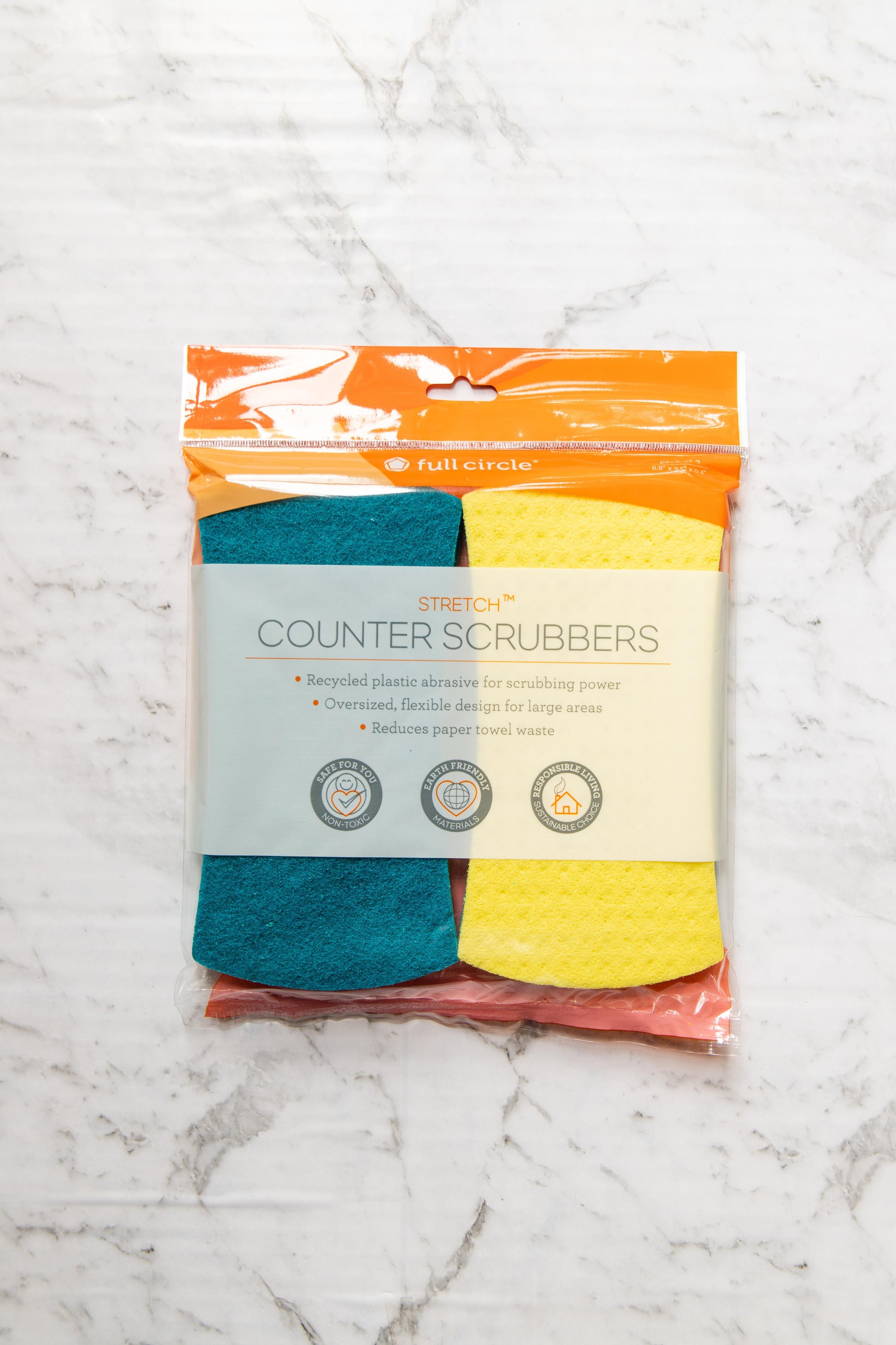 Full Circle - Stretch Counter Scrubbers Set of 4 - EcoLife Box