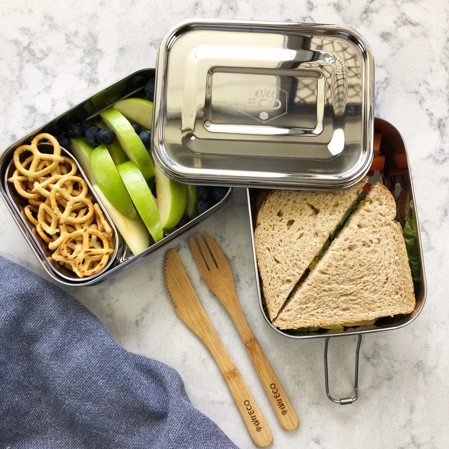 Ever Eco - Stainless Steel Stackable Bento Box - EcoLife Box