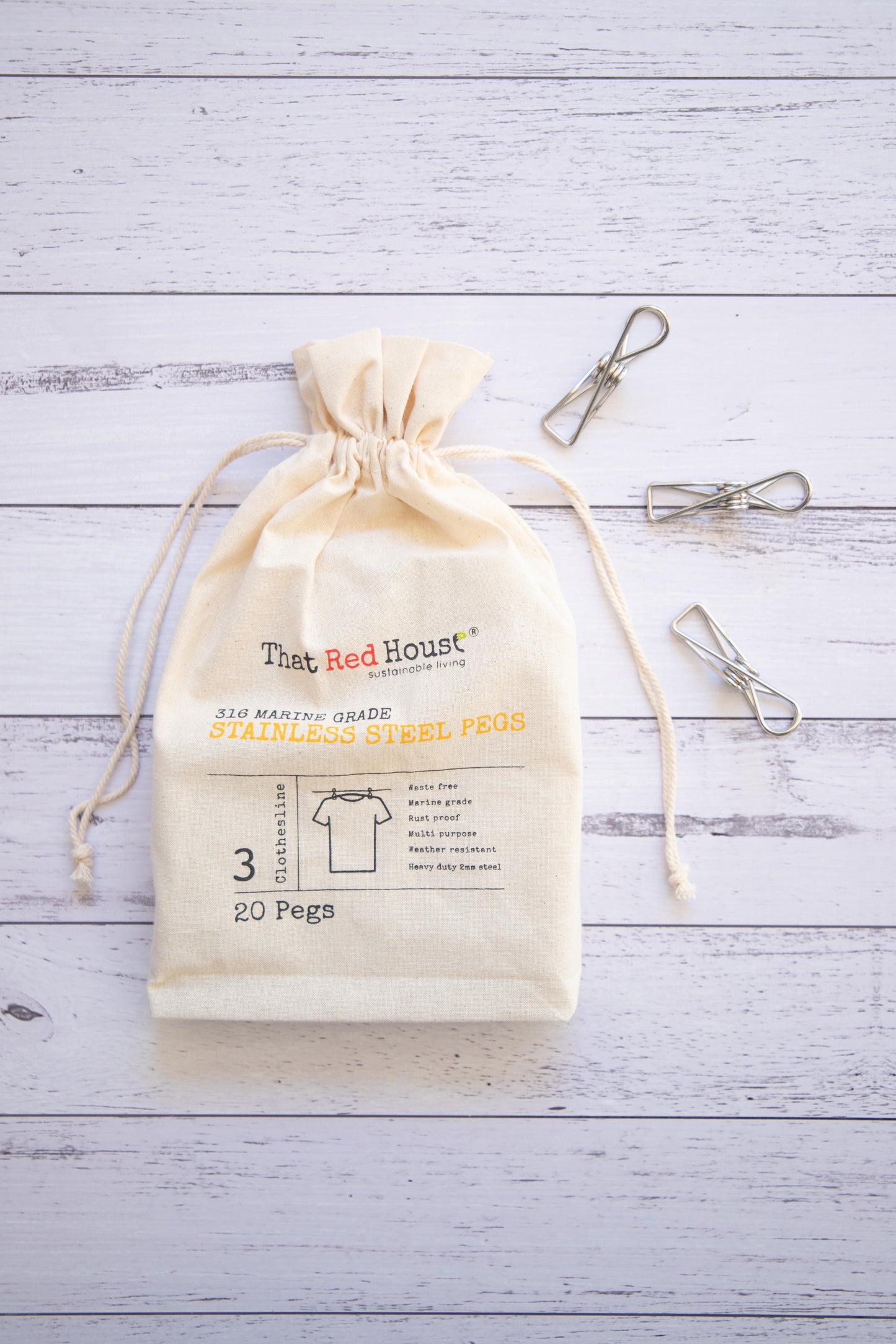 That Red House - Stainless Steel Pegs